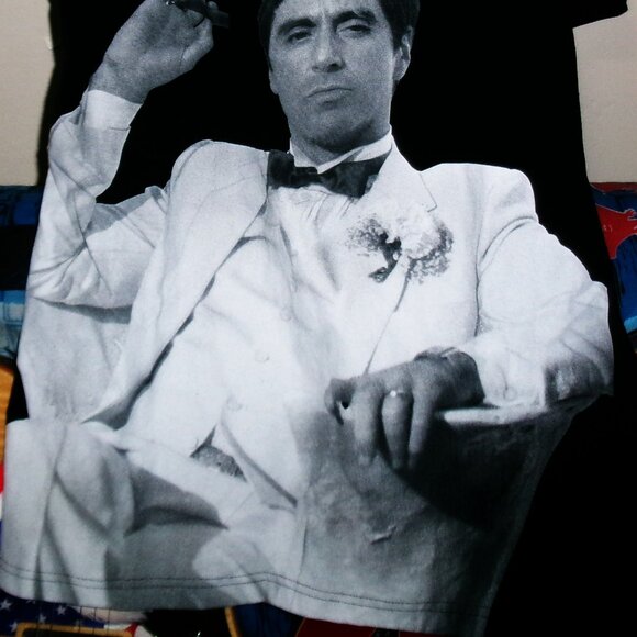 scarface al apacino profile L tee - mob mafia crime classic movie godfather don - Picture 3 of 4